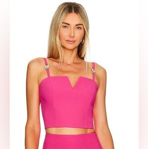 (New) Amanda Uprichard Fable Hot Pink Crop Top